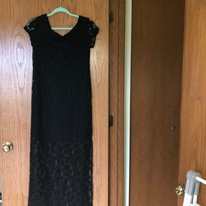 NEW w/ tag Xhilaration Long Black Lace Dress